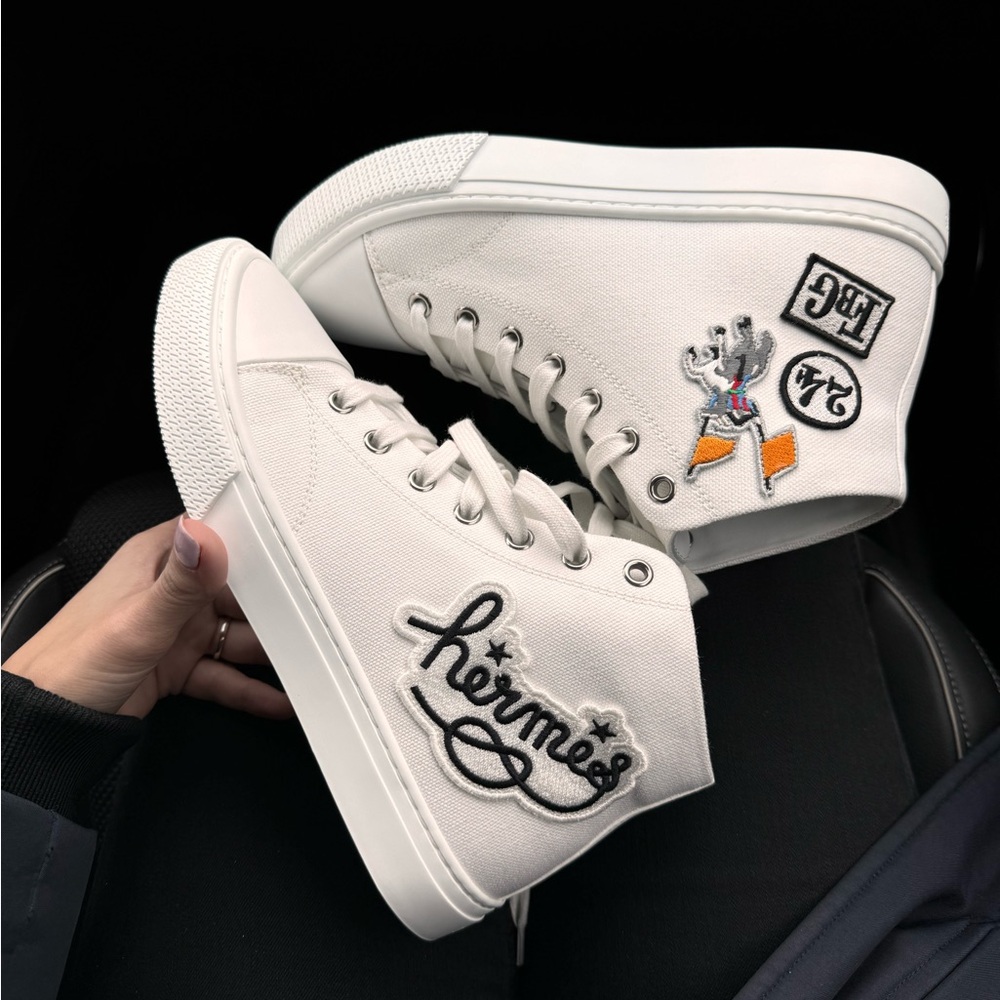 New Hermès White Illico Sneakers